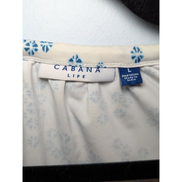 Cabana Life Womens L Colorful Peasant Cover Up Dress Resort Swim Blue Orange - Picture 4 of 10